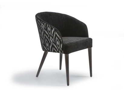 Chair with Armrests Designer Luxury Dining room Upholstered Seat Wood Furniture